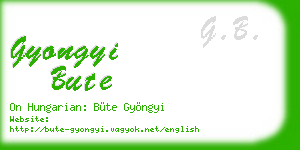 gyongyi bute business card