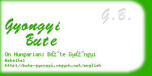 gyongyi bute business card